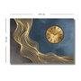 Wallity Reloj de Pared Decorativo de Lienzo 70100CS-026 70x100 cm, Lienzo y Madera, Tonos Neutros